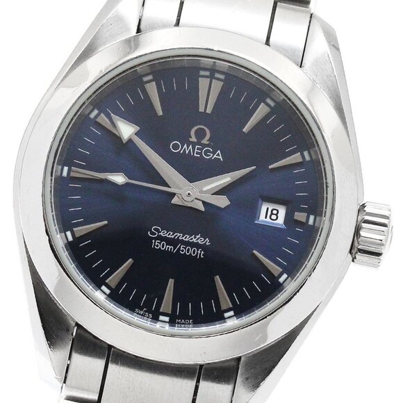 OMEGA Seamaster Aqua Terra 2577.80 Date Navy Dial Quartz Ladies Watch_888168 - Picture 1 of 6